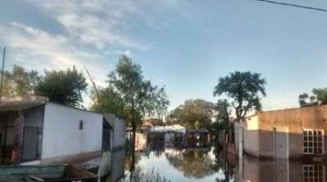 VIVIENDAS inundadas en Puerto Reconquista.  Gentileza