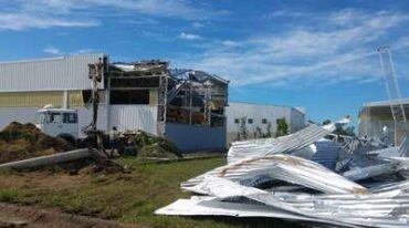 DESTROZOS. Las voladuras de techos en la zona del PAER