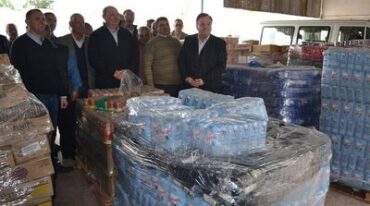 Las provisiones recibidas por la cartera social de Nación para localidades afectadas por las inundaciones. Gentileza Prensa Michlig