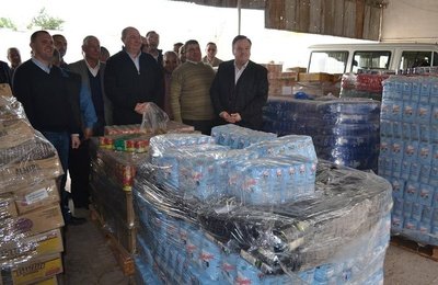 Las provisiones recibidas por la cartera social de Nación para localidades afectadas por las inundaciones. Gentileza Prensa Michlig