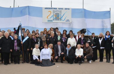 Desde el PEAM celebraron el Bicentenario de la Independencia. Gentileza: Graciela Pons (PEAM).
