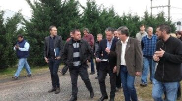 El intendente Pedretti fue visitado por el diputado José Nuñez. Gentileza: Municipalidad de Roldán.