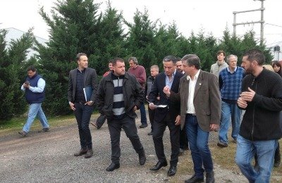 El intendente Pedretti fue visitado por el diputado José Nuñez. Gentileza: Municipalidad de Roldán.