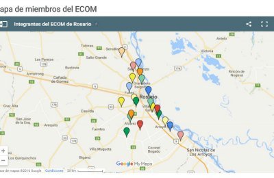 13 de los 26 municipios y comunas del Gran Rosario están adheridos al programa del ECOM. Captura web.