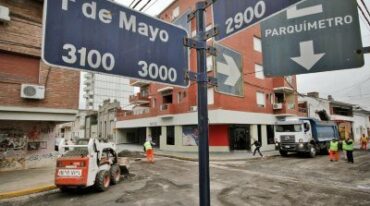 Los trabajos en calle 1° de Mayo al 3.000. Gentileza: Municipalidad de Santa Fe.