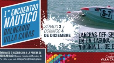 Será un fin de semana para disfrutar para los amantes de la naútica en el balneario municipal de Villa Cañás. Gentileza: Municipalidad de Villa Cañás.