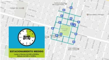 Los conductores comprarán crédito para estacionar en los comercios adheridos. Gentileza: Municipalidad de Esperanza.