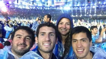 Germán Chiaraviglio y Braian Toledo juntos en los Juegos Olímpicos Río de Janeiro 2016. Archivo.