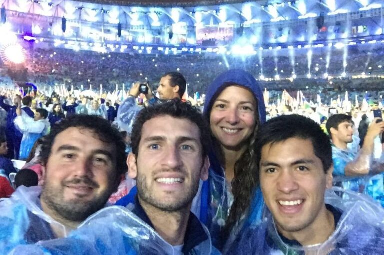 Germán Chiaraviglio y Braian Toledo juntos en los Juegos Olímpicos Río de Janeiro 2016. Archivo.