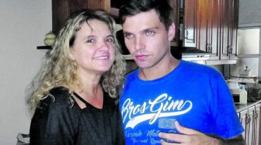 Agustín y su mamá Lourdes.