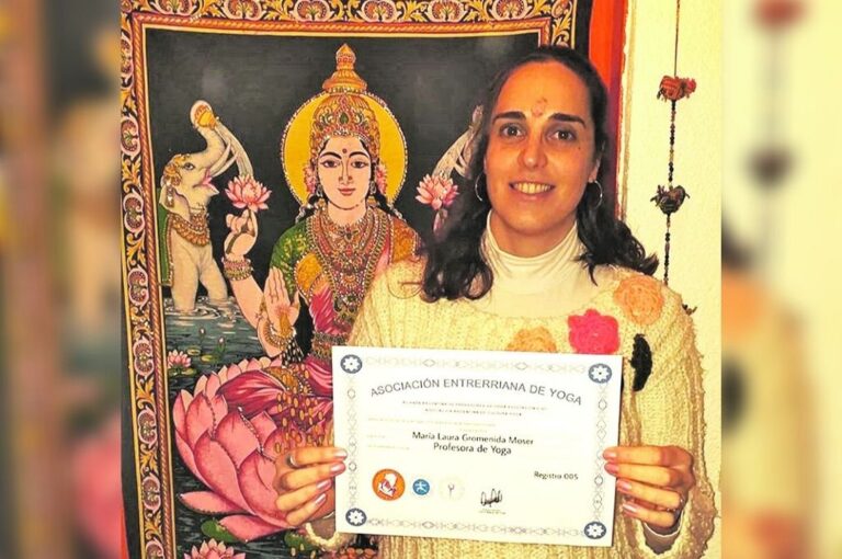 María Laura Gromenida es profesora de yoga en Villa del Rosario y Chajarí.