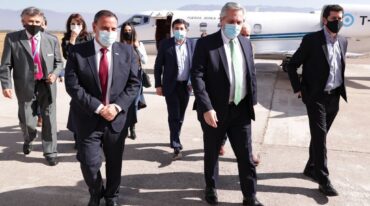 El presidente estuvo el viernes en La Rioja. Gentileza.