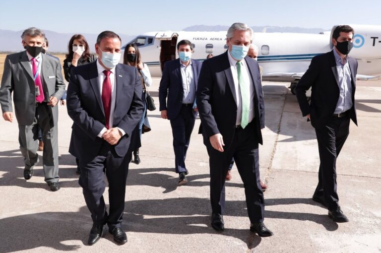 El presidente estuvo el viernes en La Rioja. Gentileza.