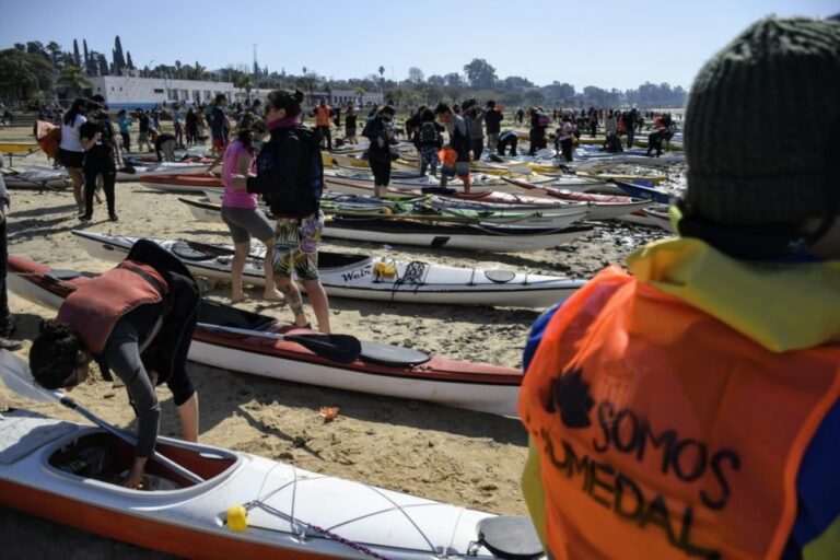 La concentración y partida fue en la zona de la rambla Cataluña