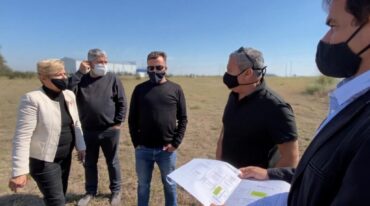 La intendenta Clérici estuvo en el Parque Industrial II. Gentileza: prensa Municipalidad de Cañada de Gómez.