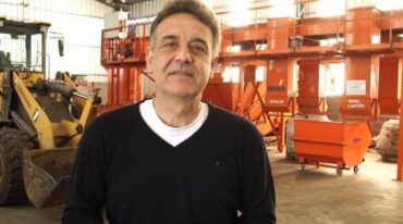 Planta de Reciclado. El intendente Maximino y los frutos del primer año. Gentileza.