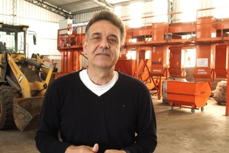 Planta de Reciclado. El intendente Maximino y los frutos del primer año. Gentileza.