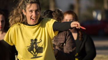 La pasión por lo que hace se refleja en el cuerpo de Celeste Piaggio.