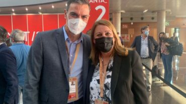 Pedro Sánchez y Mónica Fein. Gentileza.