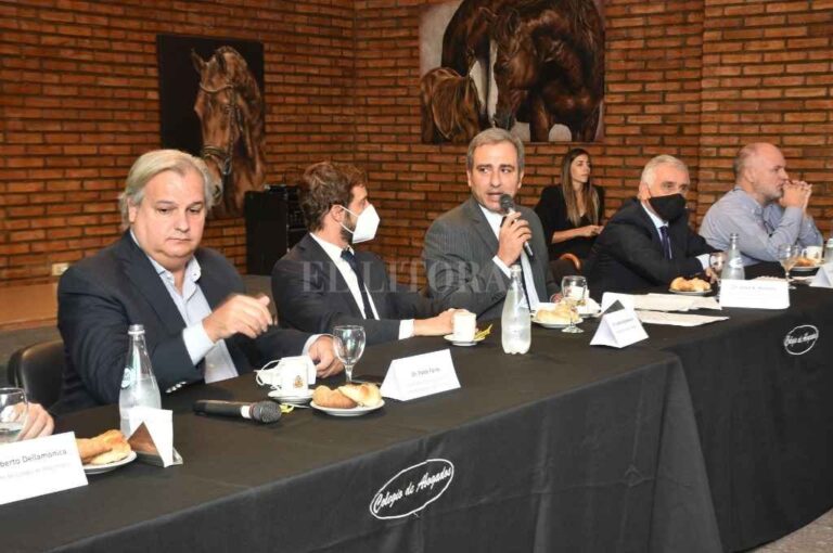 Farías y Martínez en la audiencia pública realizada en Santa Fe para discutir una futura ley de víctimas.   Guillermo Di Salvatore