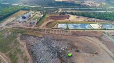 Imagen aérea de la planta de relleno Sanitario. Fernando Nicola