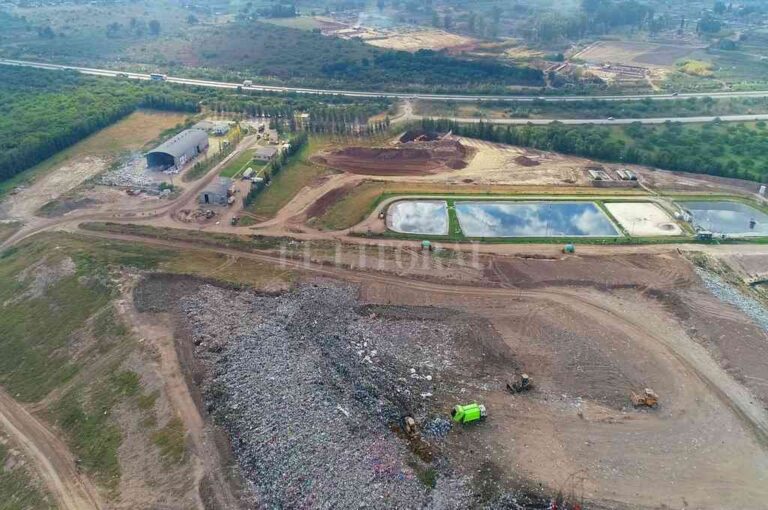 Imagen aérea de la planta de relleno Sanitario. Fernando Nicola