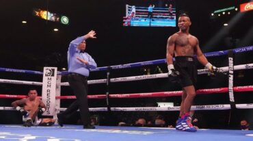Ranses Barthelemy impuso su mayor categoría y definió la pelea con un upper cut impecable.