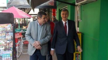 Oscar Pieroni y Hermes Binner. Archivo.