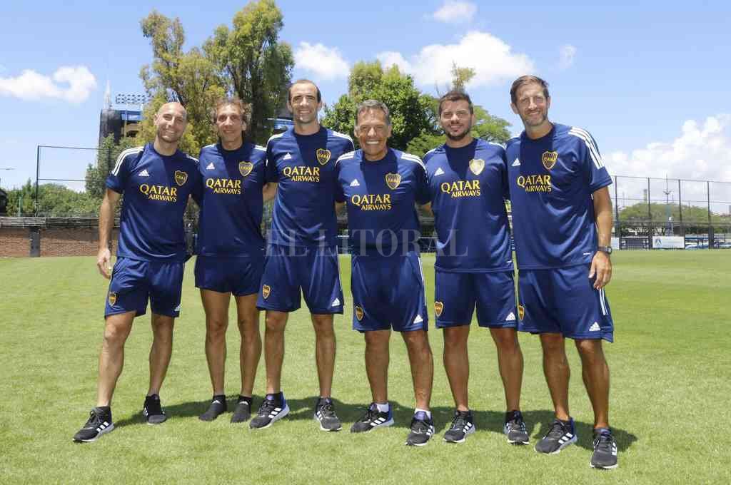 De Boca a Colón. Una de las últimas imágenes del cuerpo técnico de Boca Juniors: Damián Lanatta (PF)