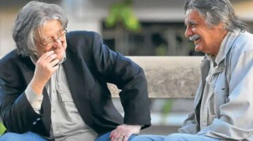 José Pablo Feinmann junto a su amigo Horacio Luis González. Gentileza.