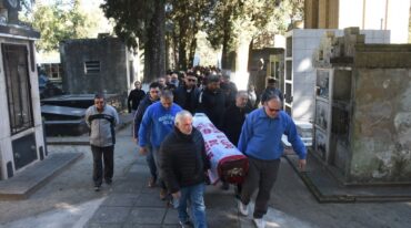 Sentida despedida al chofer asesinado por un ex cadete. Flavio Raina