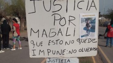 Por la marcha se generó un corte al tránsito en la Ruta Provincial 64