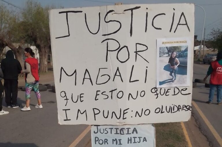 Por la marcha se generó un corte al tránsito en la Ruta Provincial 64
