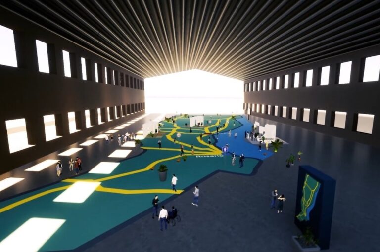 Una inédita puesta. La Belgrano