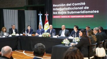 Perotti encabezó un nuevo encuentro del Comité Interjurisdiccional de los Bajos Submeridionales. Gentileza: prensa Gobierno de Santa Fe.