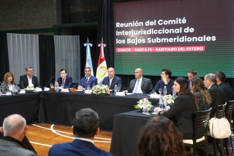 Perotti encabezó un nuevo encuentro del Comité Interjurisdiccional de los Bajos Submeridionales. Gentileza: prensa Gobierno de Santa Fe.