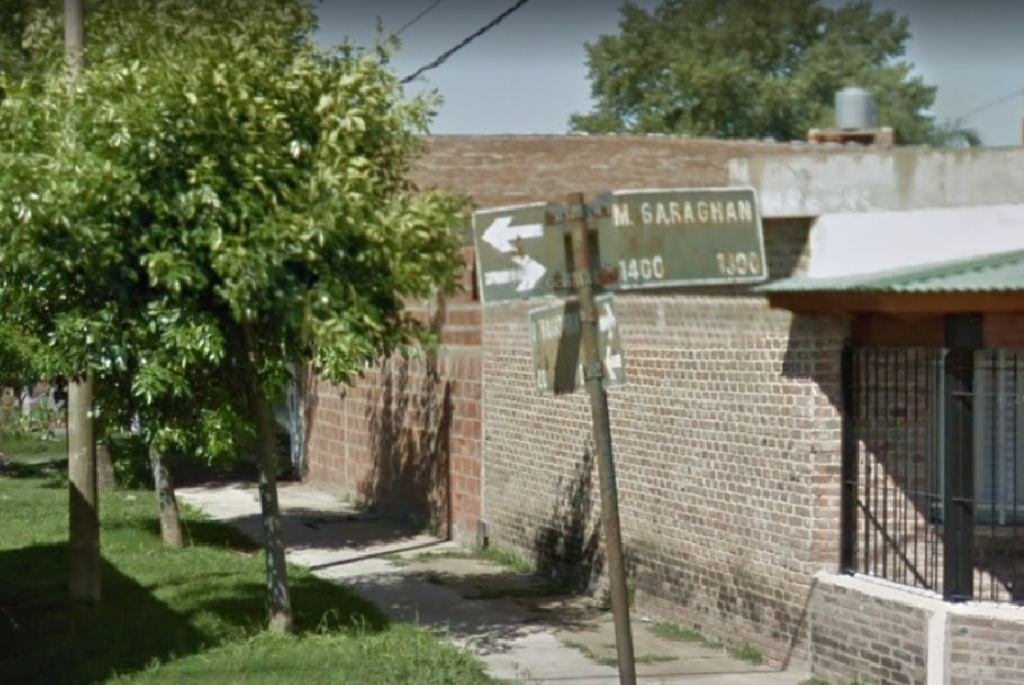 El asesinato se produjo en una vivienda de María Garaghan al 100. Google Street View.