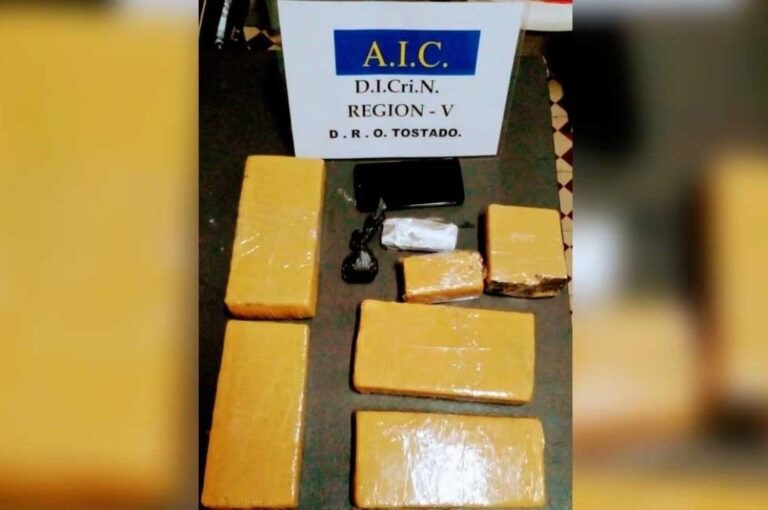 Parte del estupefaciente secuestrado. Gentileza.