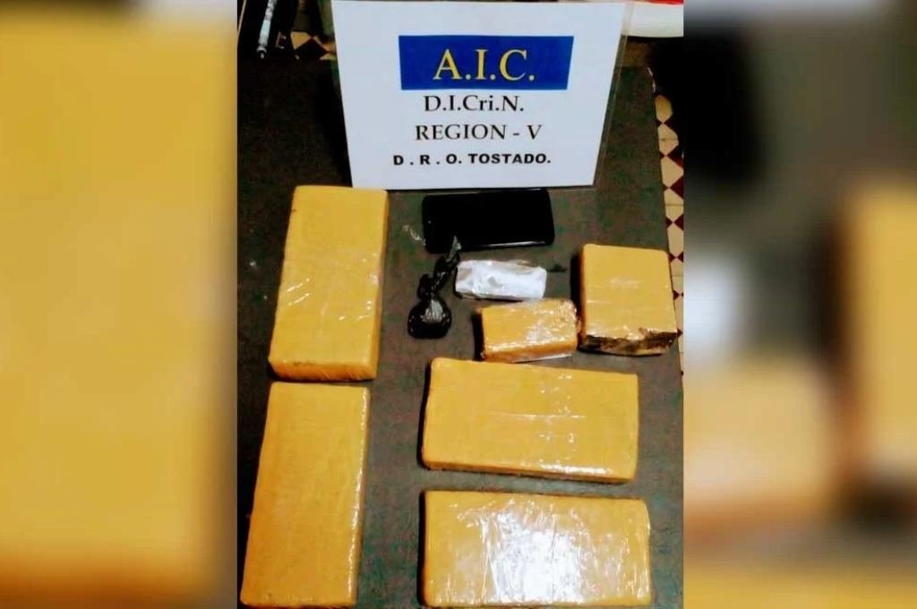 Parte del estupefaciente secuestrado. Gentileza.