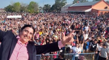 Mario Pereyra estuvo en la ciudad del departamento San Martín. Gentileza.