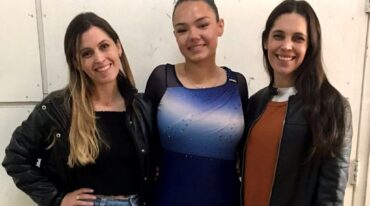 Denise junto a las técnicas paranaenses Antonella y Fedra Agnoli