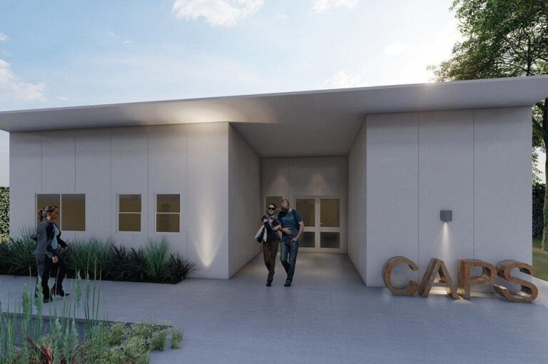 Maqueta virtual del edificio modular proyectado.