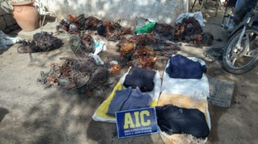 Amplio despliegue policial en la ciudad de Carcarañá. Gentileza: prensa AIC.