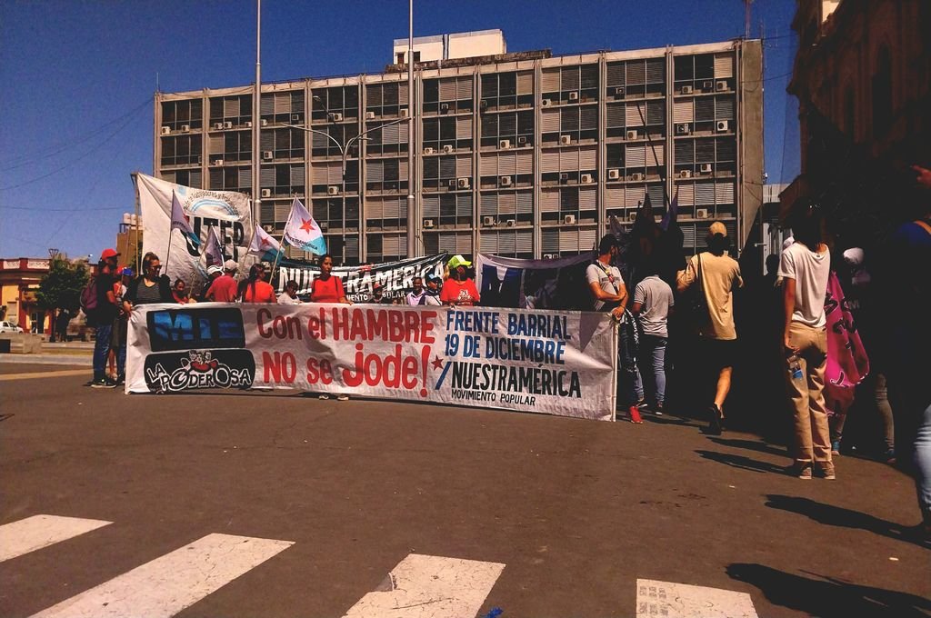Integrantes del Movimiento de Trabajadores Excluidos (MTE)