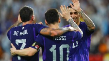 Lio Messi convirtió un tanto y Angelito Di María