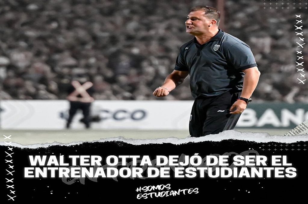 Así anunció Estudiantes de Buenos Aires el alejamiento de Walter Otta.