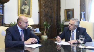 El gobernador Omar Perotti tuvo una extensa reunión con Alberto Fernández. Presidencia de la Nación