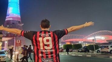 Facundo Álvarez en el Lusail Stadium donde vivió
