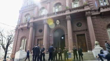 Fachada de la Municipalidad de Rosario. Aquí