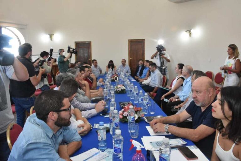 Referentes de los partidos políticos con representación parlamentaria fueron recibidos por la ministra de Gobierno